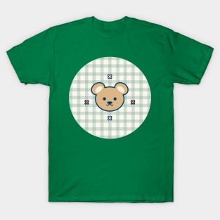 Green Gingham Bear T-Shirt